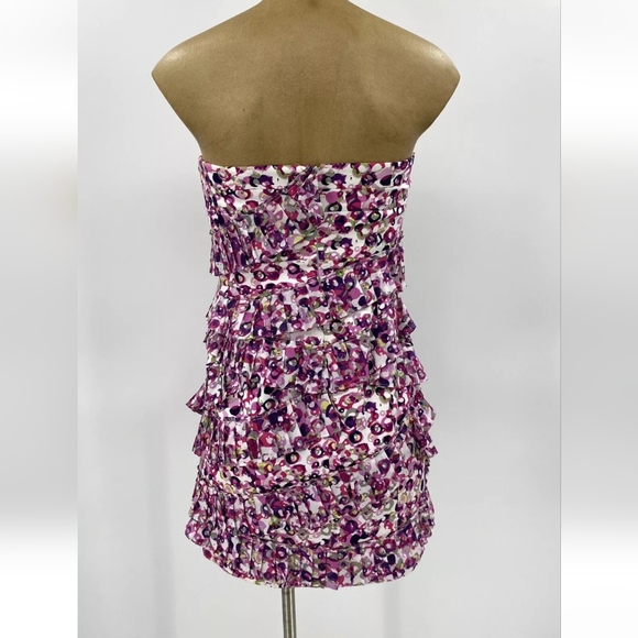 Cynthia Steffe Noelle Womens Strapless Dress Vibrant Colors Sz 6 - Picture 7 of 9